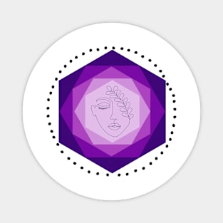 purple line face Magnet